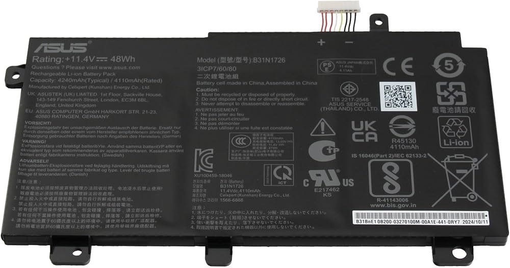 Batteria Originale ASUS sostituisce 0B200-03270100