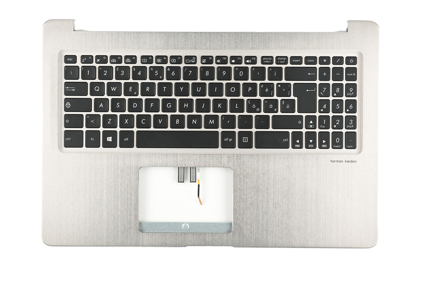 Tastiera Italiana Top Cover ASUS VivoBook Pro N580VD-DM160T - Champagne, Retroilluminata