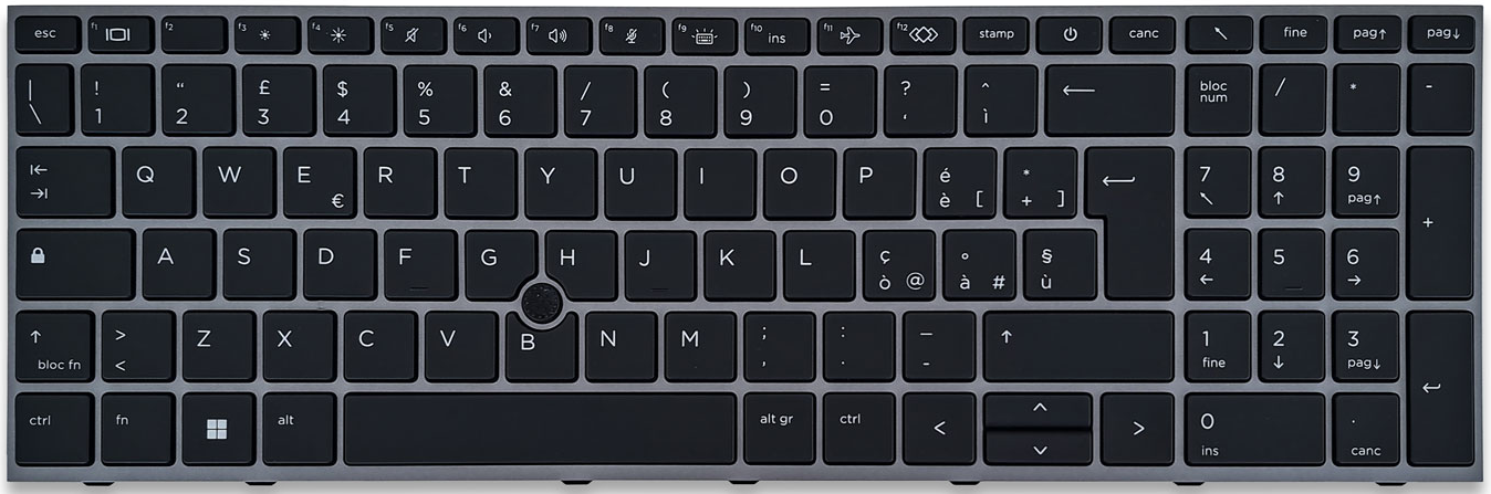 Tastiera Italiana Originale HP ZBook Fury 15.6 G8 (314J1EA) - Retroilluminata