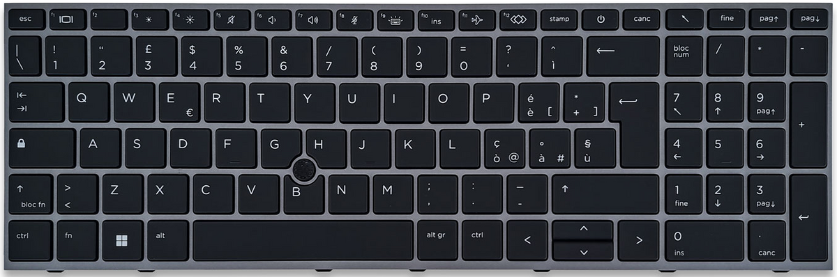Italian Keyboard for HP ZBook Fury 15 G7 - Backlit