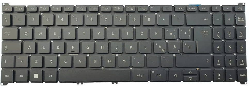 Tastiera Italiana per Acer Aspire 7 A715-76G Nera Retroilluminata