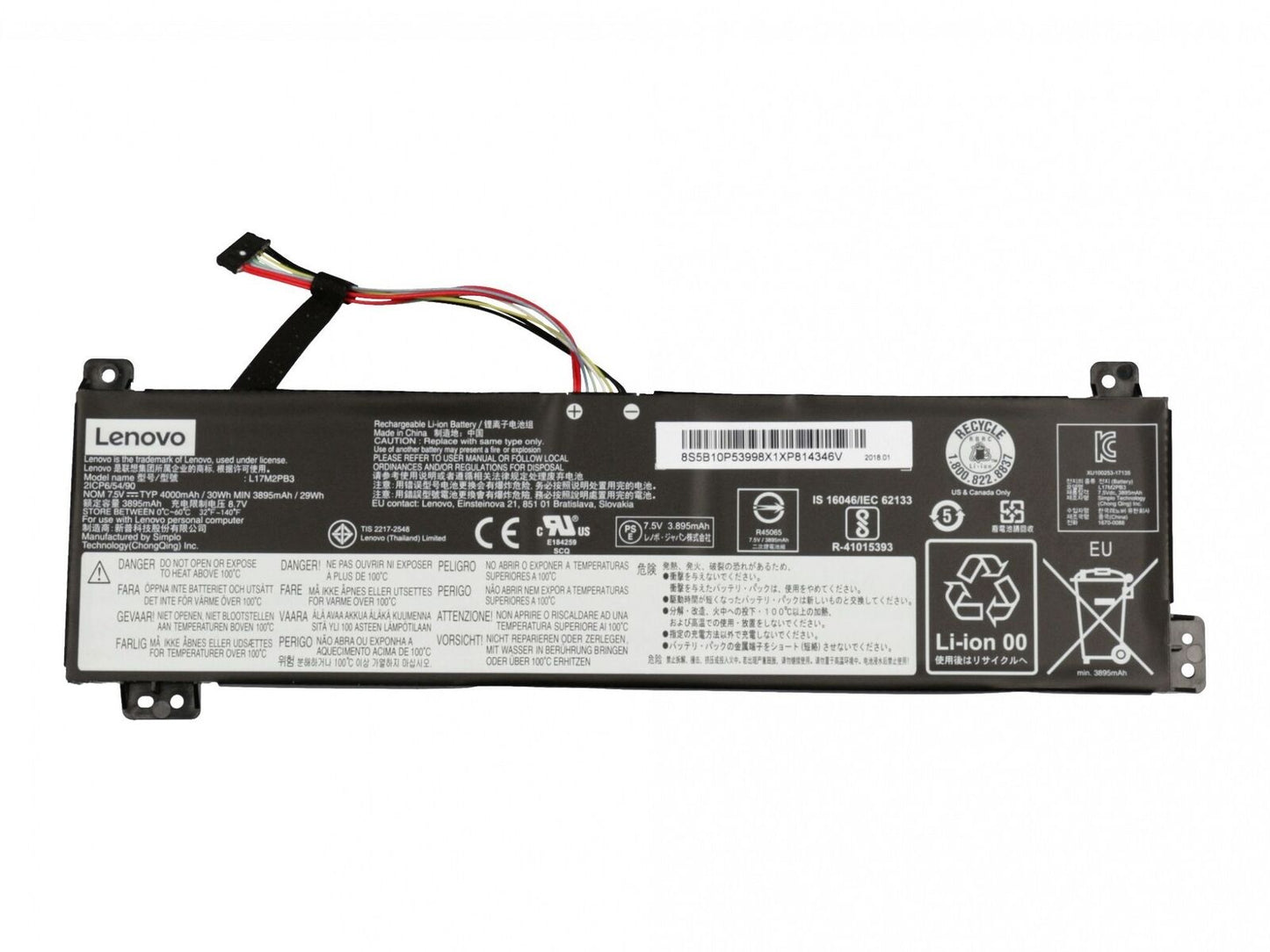 Batteria Originale Lenovo sostituisce 5B10W67297