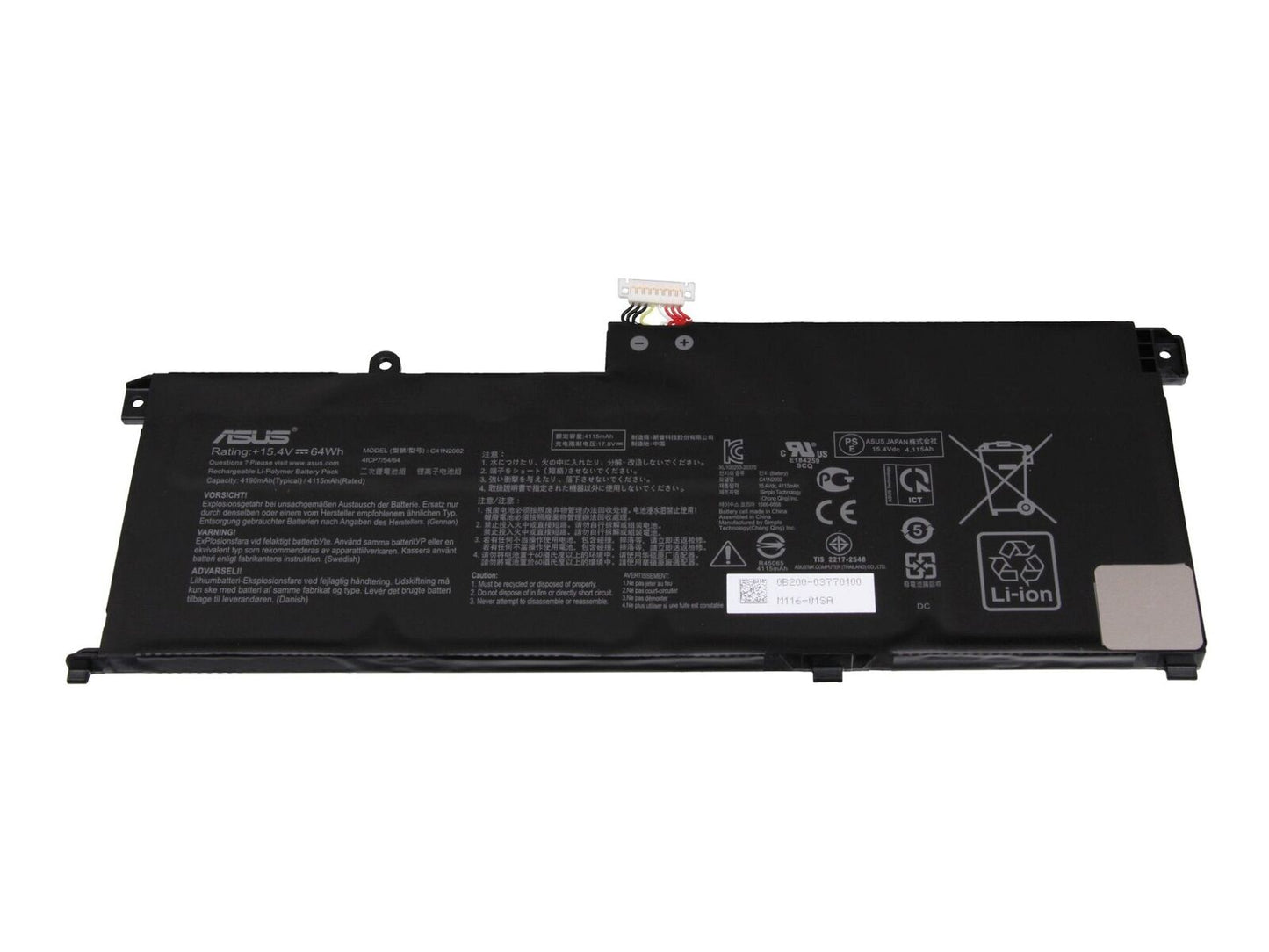 Batteria Originale ASUS sostituisce 0B200-03770500