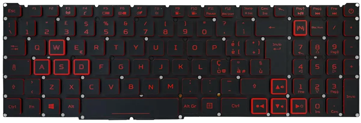 Tastiera per Acer Nitro 5 AN517-55 - Retroilluminata