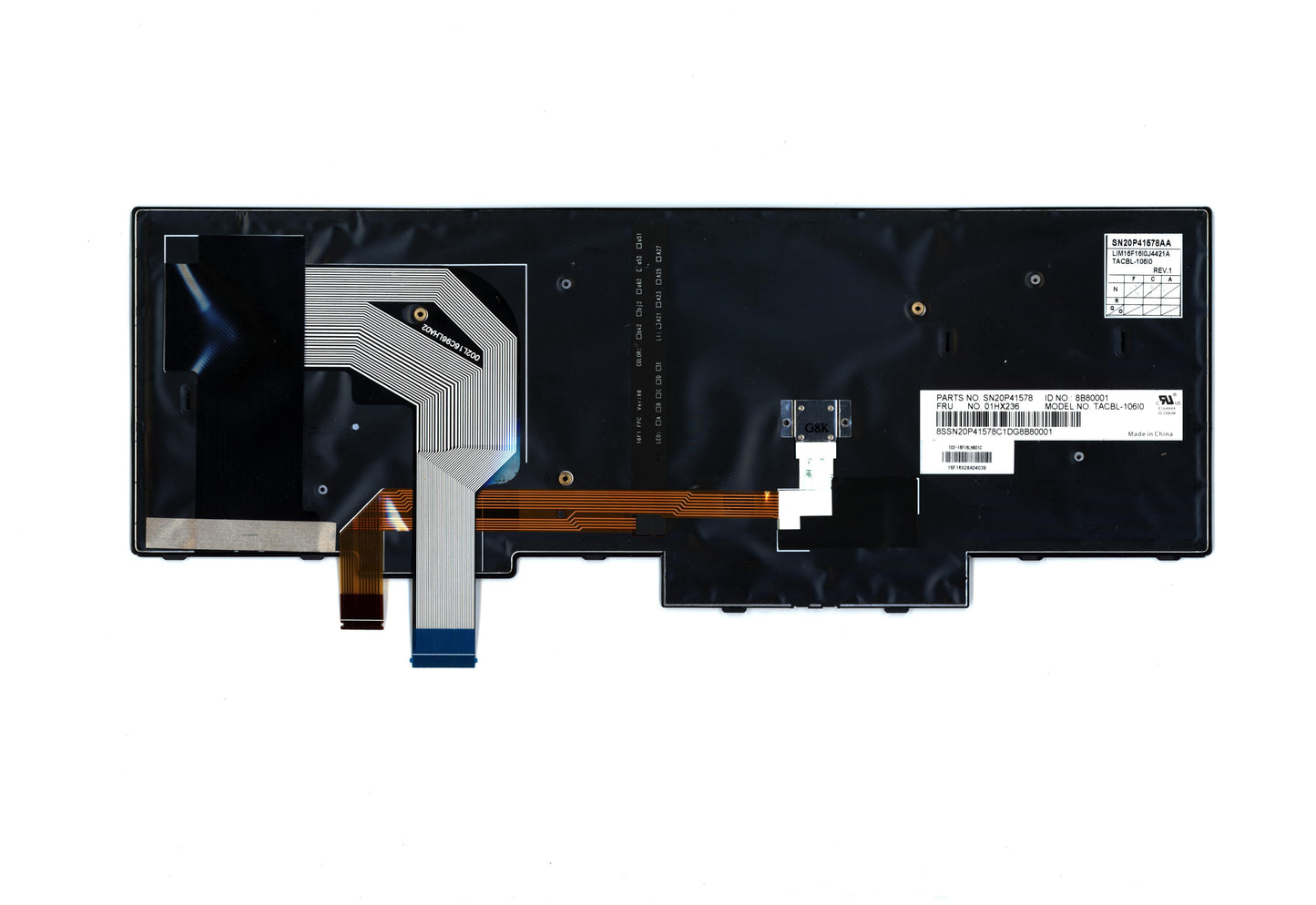 Tastiera Italiana per Lenovo ThinkPad T580 20L9002GIX - Retroilluminata, con trackpoint