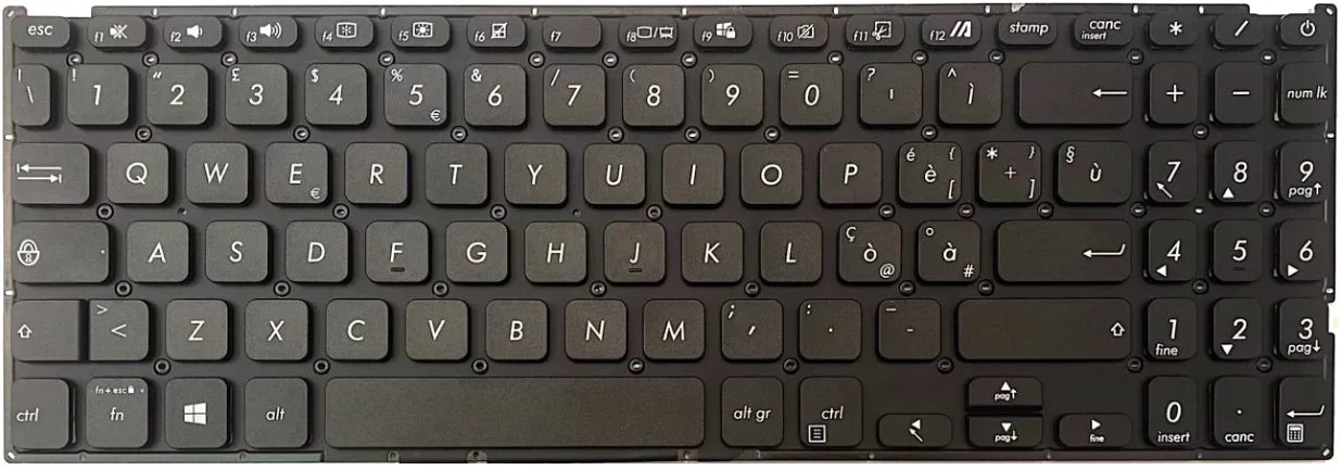 Tastiera Italiana per ASUS Y1511CDA - Nera