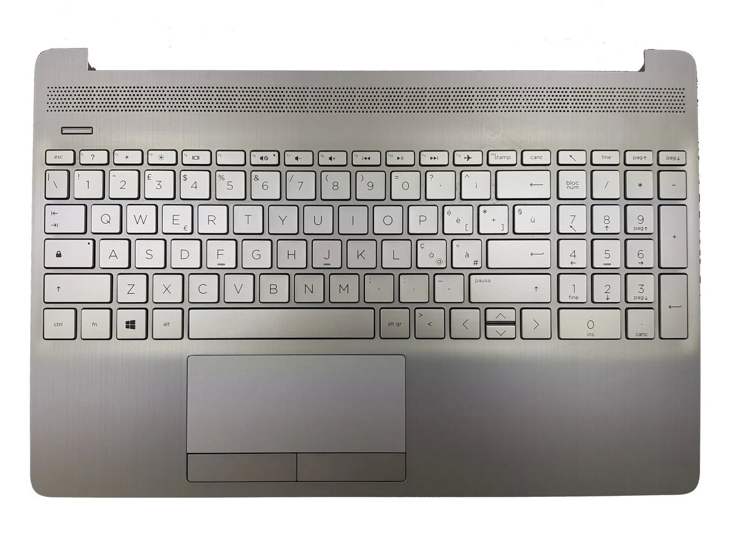 Tastiera Italiana Top Cover HP 15-dw0084nl (6PY06EA) - Silver, senza fingerprint