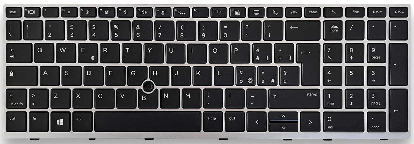 Tastiera Italiana per HP EliteBook 750 G5 - Retroilluminata