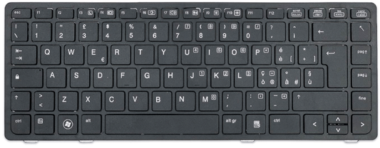 Tastiera Italiana per HP EliteBook 8470p - Nera, senza trackpoint