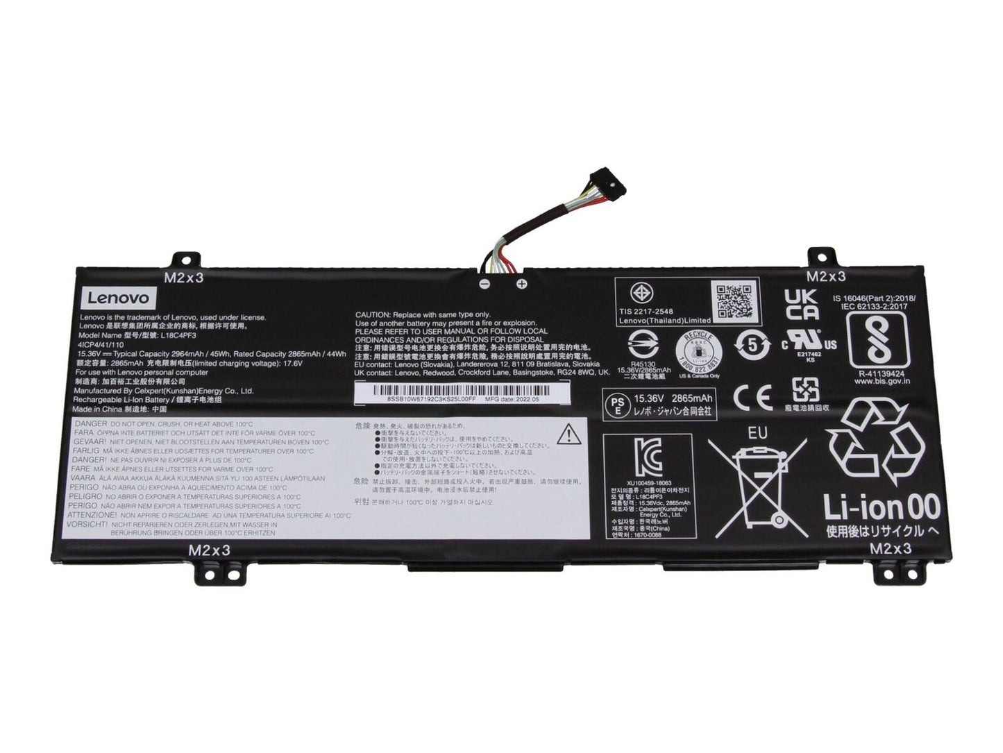 Batteria Originale Lenovo sostituisce 5B10W67415