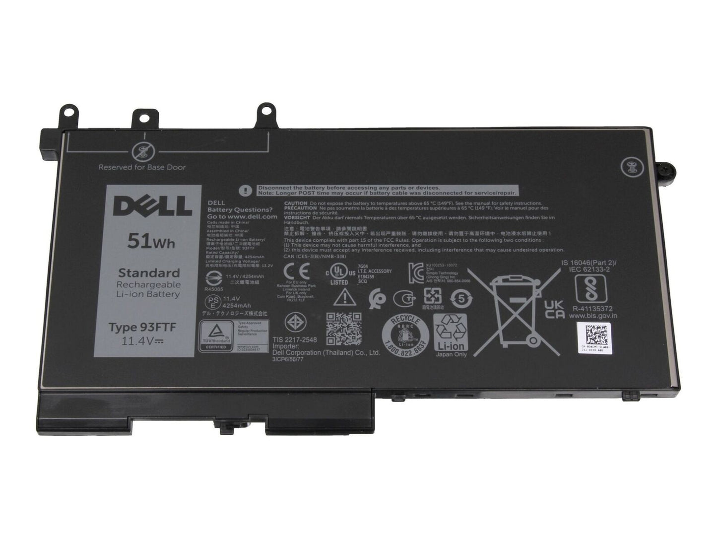 Batteria Originale Dell sostituisce 93FTF