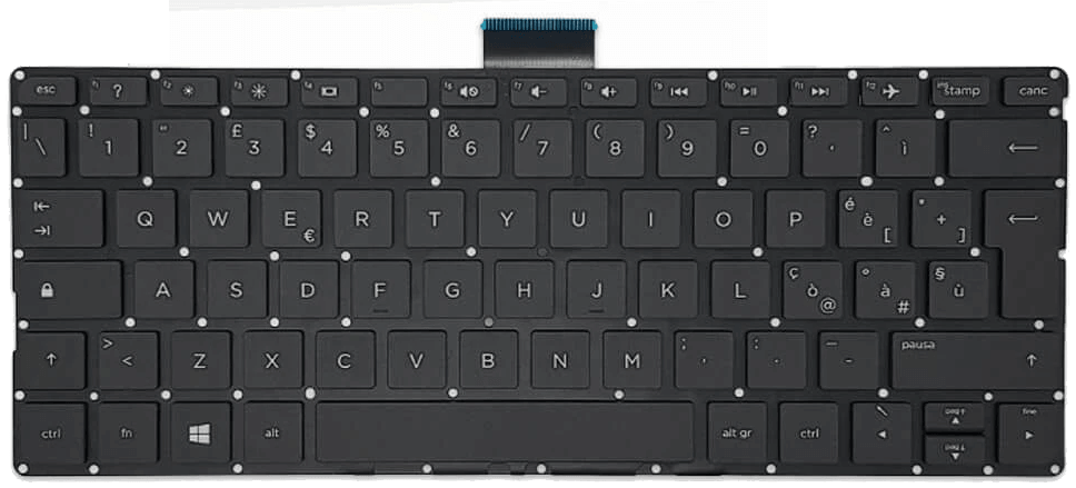 Tastiera Italiana per HP Pavilion x360 11-k103nl (P0U75EA) - Nera