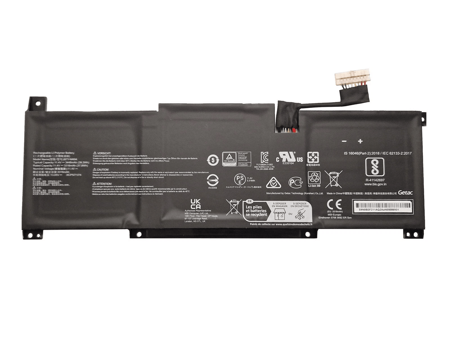 Batteria Originale MSI Modern 15 H C13M MS-15H4 - 39,3Wh