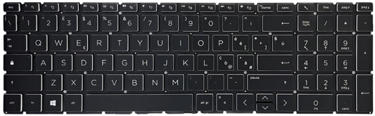 Tastiera Italiana per HP HP Pavilion Gaming 16-a0006nl (19N01EA) - con Retroilluminazione bianca