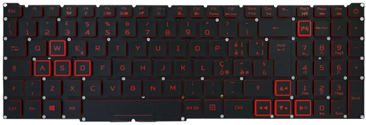 Tastiera Italiana per Acer Nitro 5 AN517-51 - Retroilluminata, Tasti Rossi