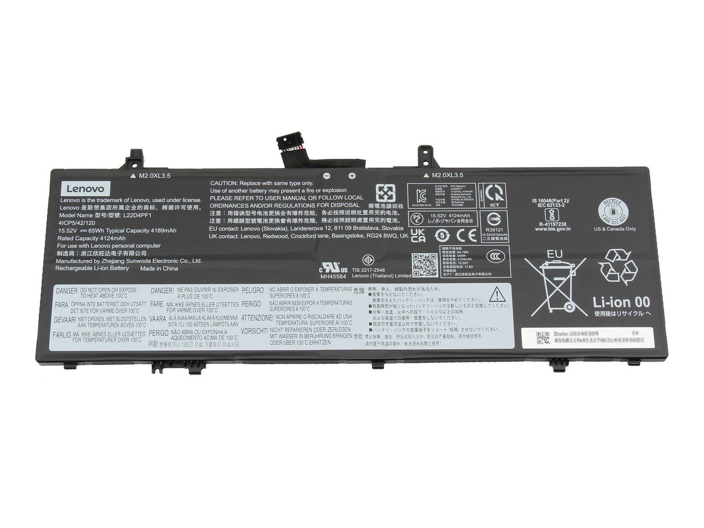 Batteria Originale Lenovo sostituisce 5B11N45340
