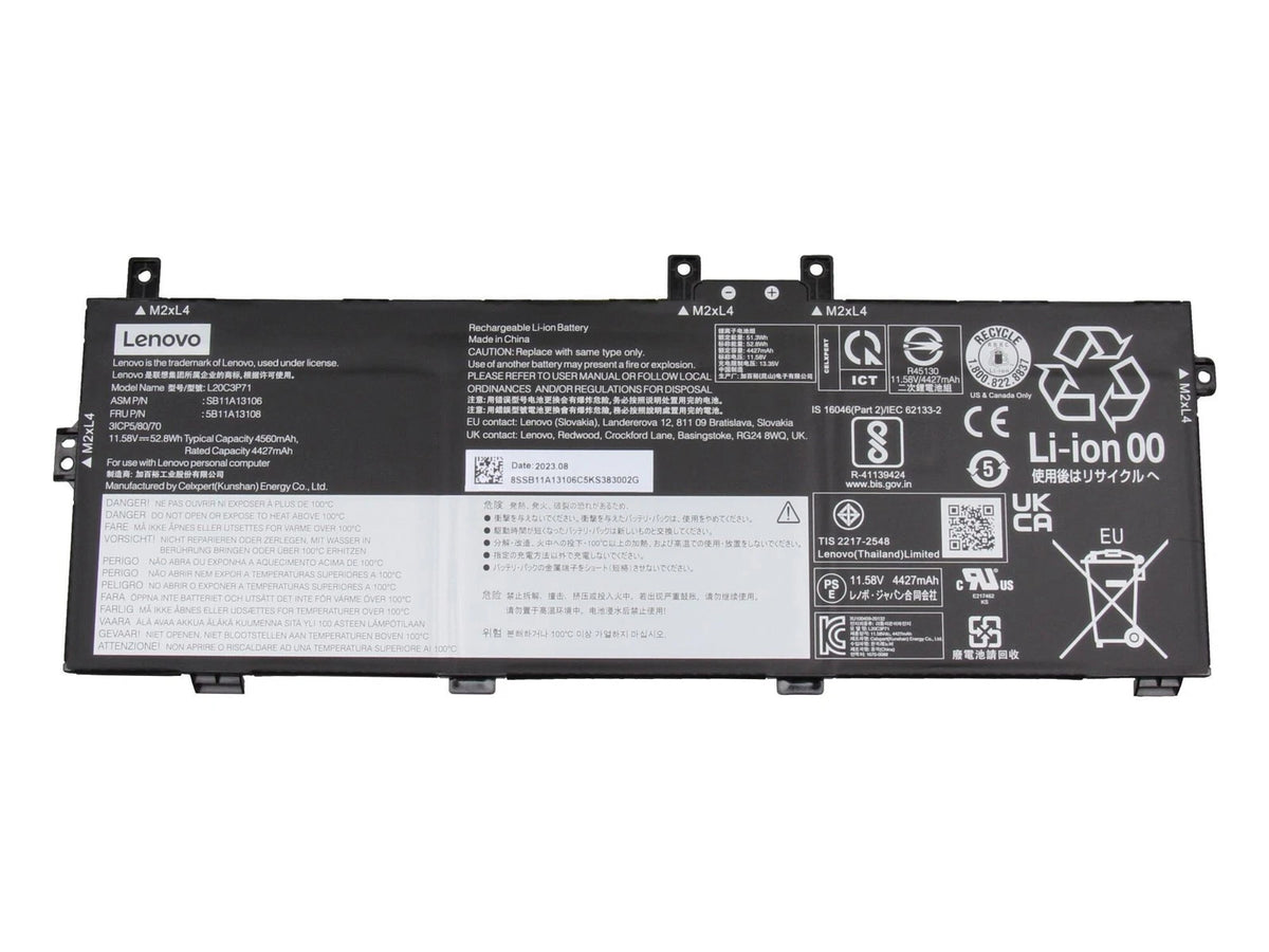 Batteria Originale Lenovo sostituisce 5B11A14635 - 52Wh