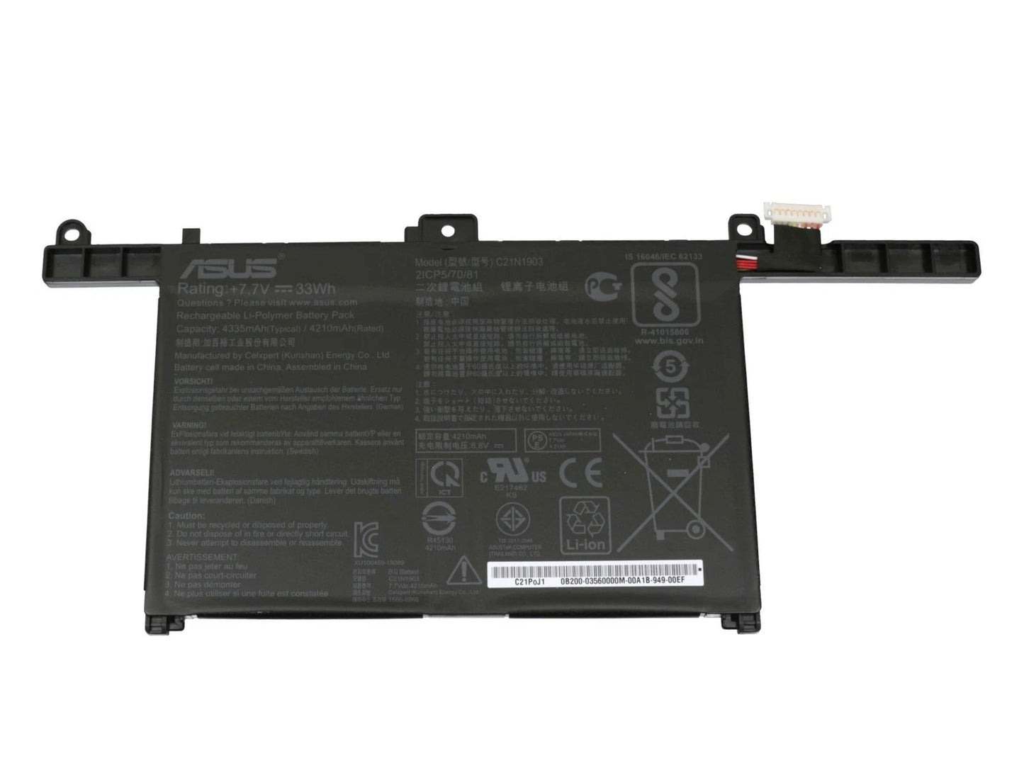 Batteria Originale ASUS sostituisce C21N1903 – 33Wh