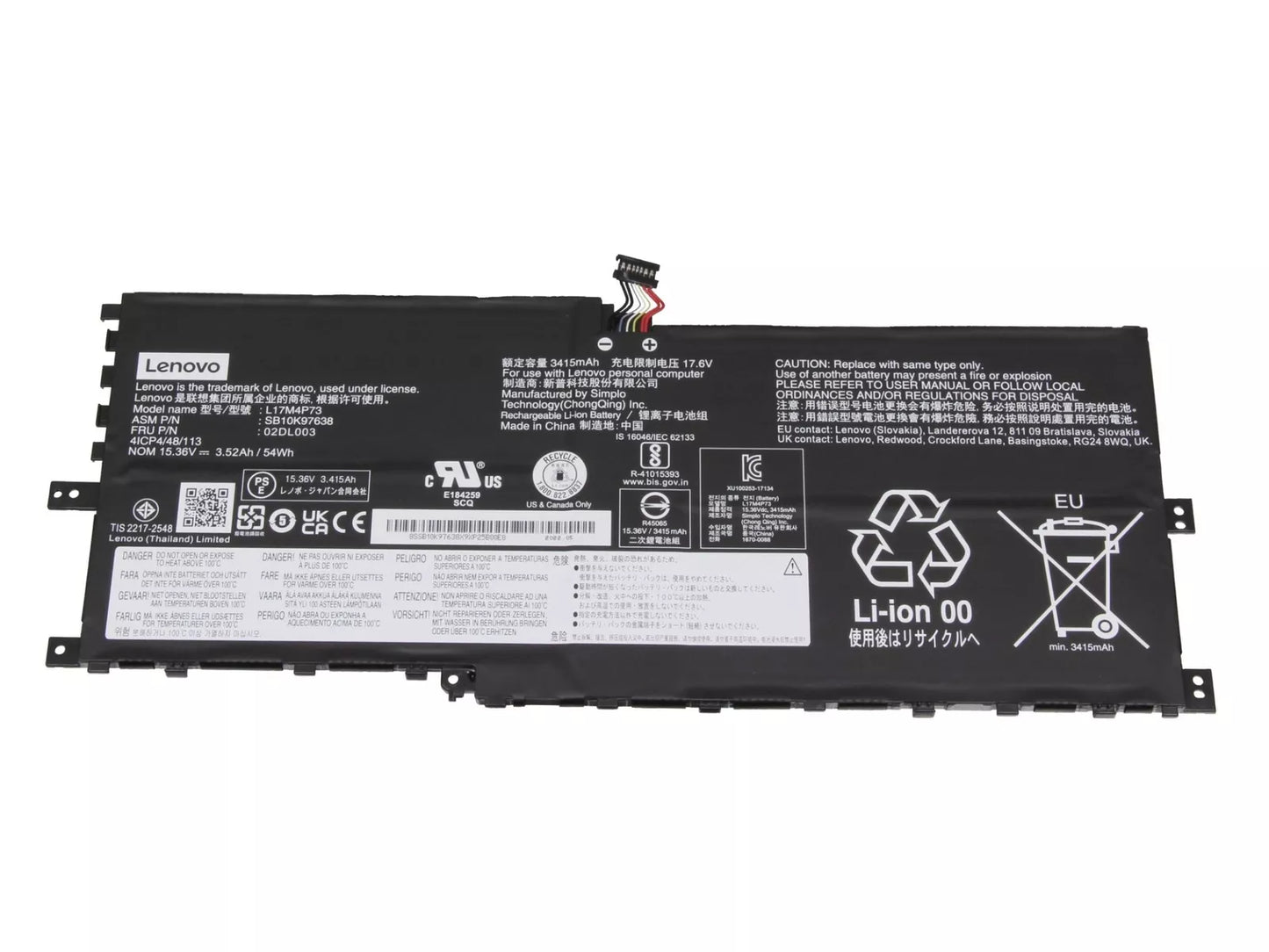 Batteria Originale Lenovo sostituisce L76245-295