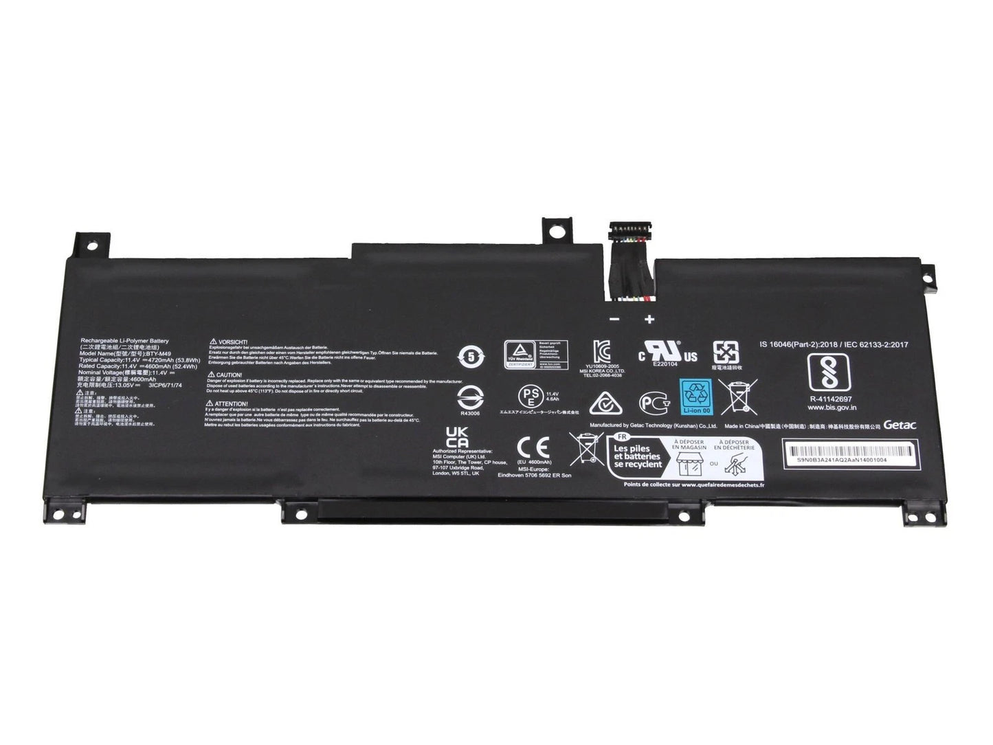 Batteria Originale MSI sostituisce S9N-0B3A241-AQ2