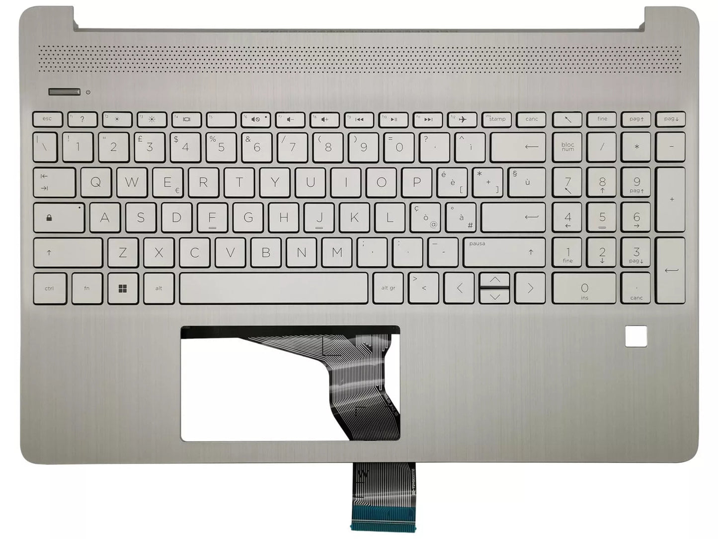Tastiera Italiana Top Cover Originale HP 15s-eq2008nl (40M51EA) - con foro fingerprint