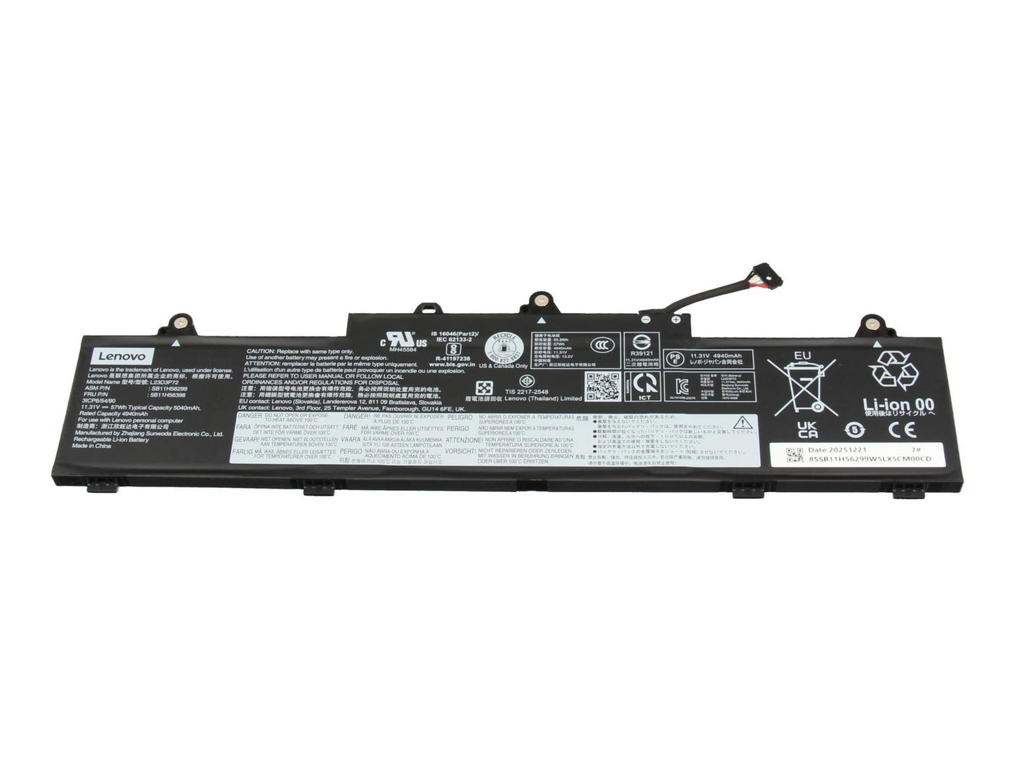 Batteria Originale Lenovo sostituisce 5B11H56396