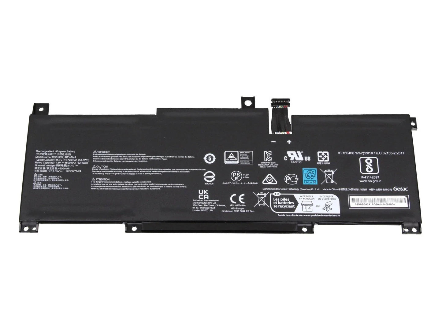 Batteria Originale MSI sostituisce BTY-M49