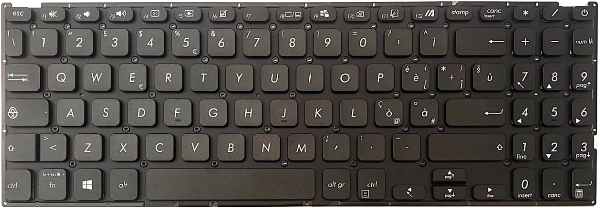 Tastiera Italiana per ASUS M509BA-BR001T - Nera