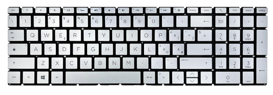 Tastiera Italiana per HP 15-dw1016nl (1F9B5EA) - Silver, Retroilluminata