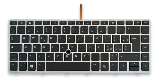 Tastiera Italiana per HP Elitebook 745 G5, 840 G5 - frame silver - retroilluminata