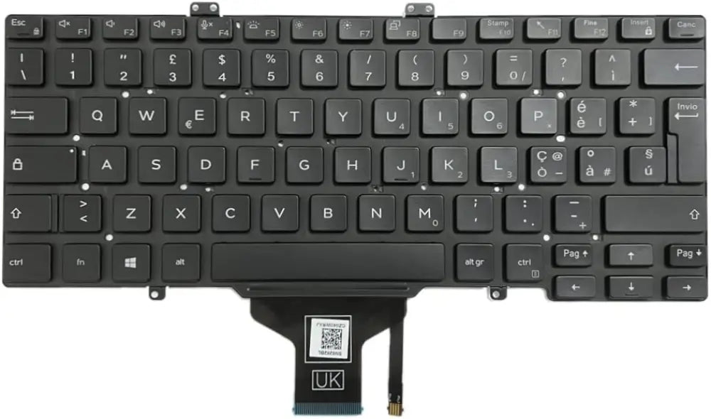 Tastiera Originale Dell sostituisce NHMV3 – Retroilluminata, senza Trackpoint