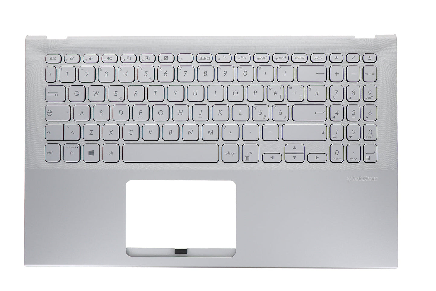 Tastiera Italiana Top Cover per ASUS S512DA-EJ519T - Silver, senza retroilluminazione