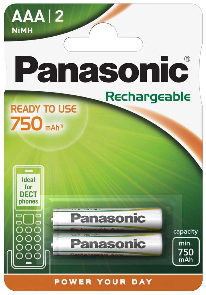Batterie ricaricabili Panasonic HHR-4MVE/2BD DECT - Confezione da 2pz